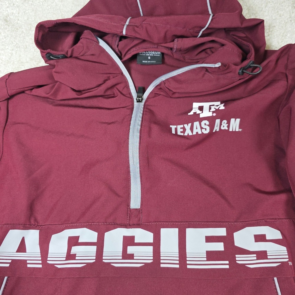 Texas A&M Aggies Colosseum Pullover Maroon Jacket Mens Small